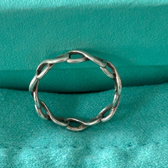 Tiffany & Co Silver Infinity Narrow Band Ring - Picture 9 of 11
